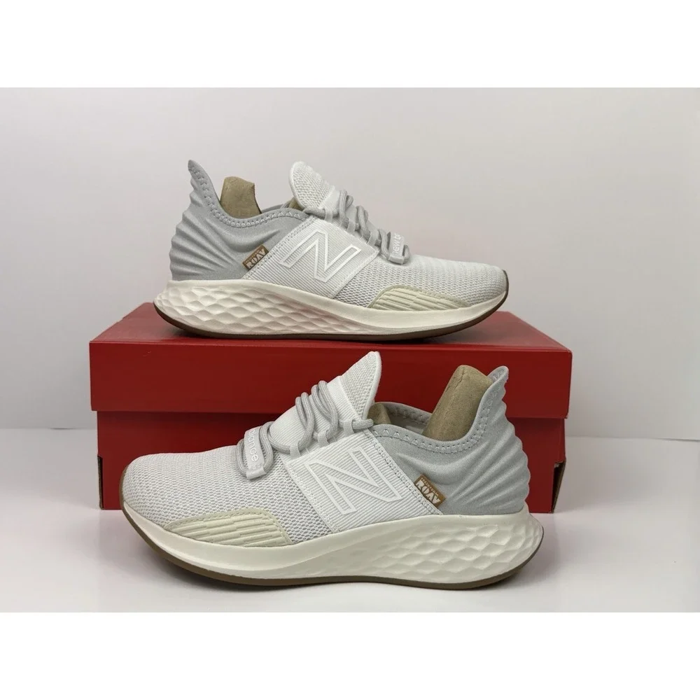 New Balance Fresh Foam Roav Running Shoe Women Size 6 White Beige WROAVRW